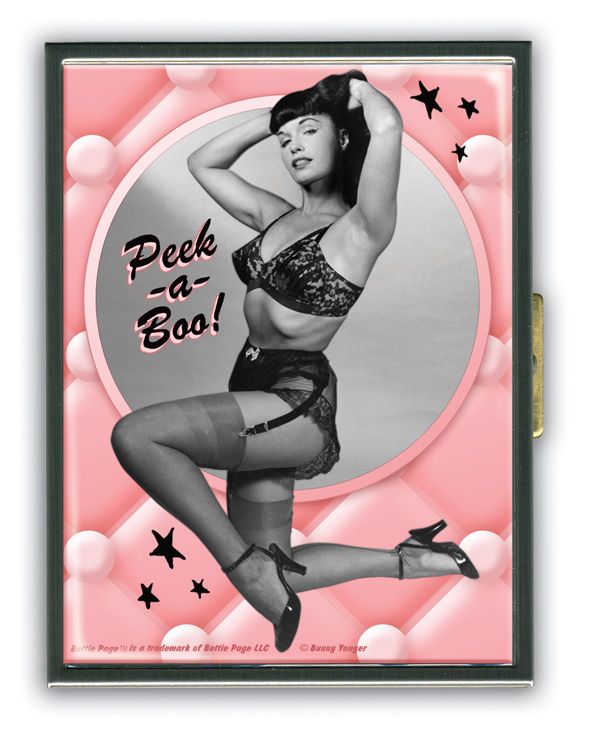 Cover for Retro-A-Go-Go Bettie Page Peek-a-Boo! Cigarette Case (17-476)