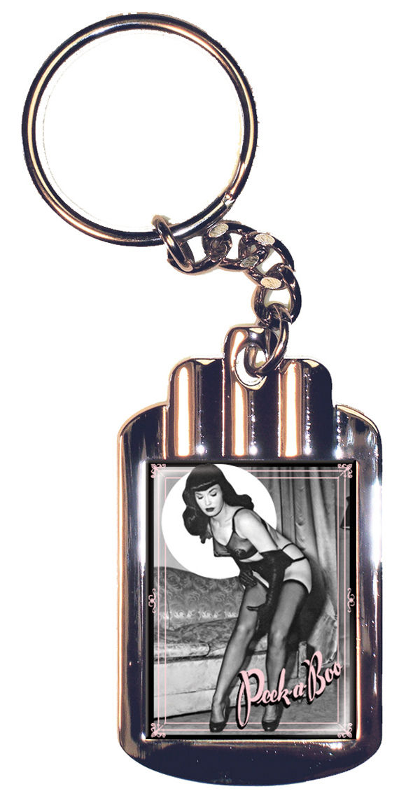 Cover for Retro-A-Go-Go Bettie Page Peek-a-Boo! Keychain (17-484)