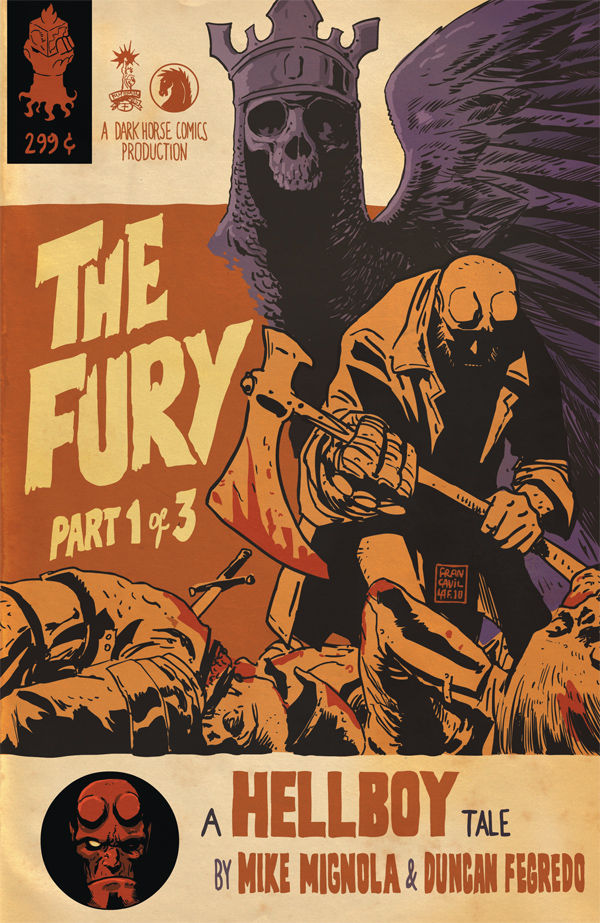 Cover for Hellboy: The Fury #1 (Francesco Francavilla variant cover) (18-772)