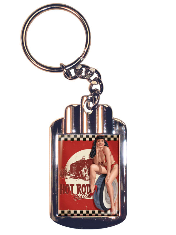 Cover for Retro-A-Go-Go Bettie Page Hot Rod Keychain (19-004)