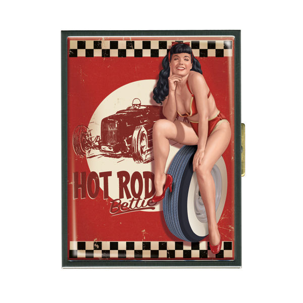 Cover for Retro-A-Go-Go Bettie Page Hot Rod Cigarette Case (19-007)