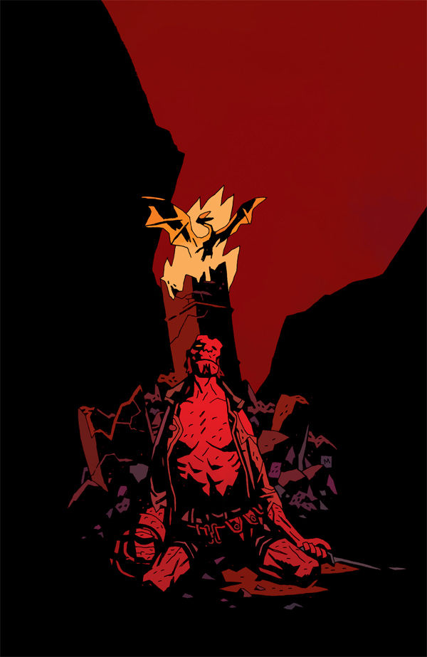 Cover for Hellboy: The Fury #3 (Mike Mignola Variant cover) (19-233)