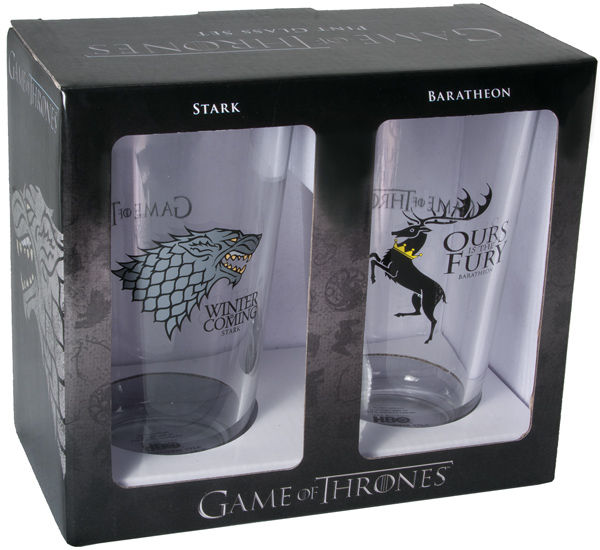 Cover for Game of Thrones Pint Glass Set: Stark and Baratheon (22-935)