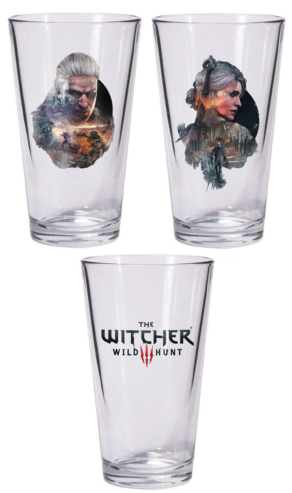 Cover for The Witcher 3: The Wild Hunt Pint Glass Set: Geralt and Ciri (3000-127)