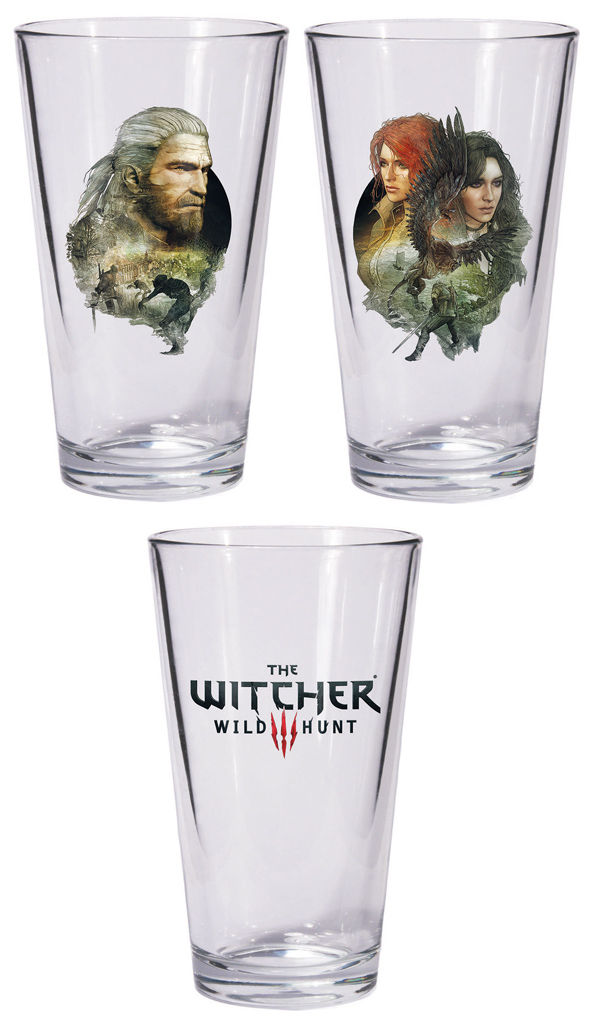 Cover for The Witcher 3: The Wild Hunt Pint Glass Set: Geralt and Triss with Yennefer (3000-238)