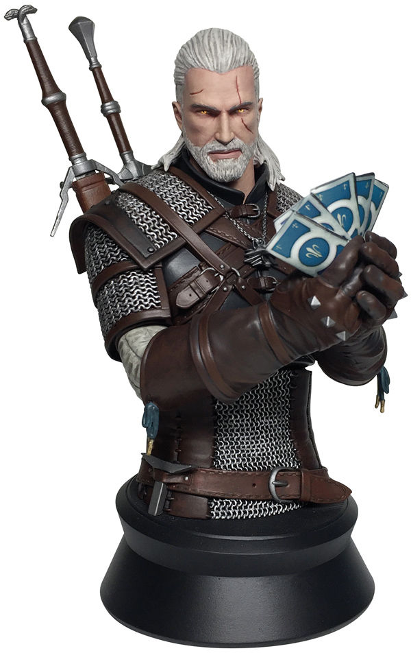 Cover for The Witcher 3: Wild Hunt--Geralt Playing Gwent Bust (3000-442)