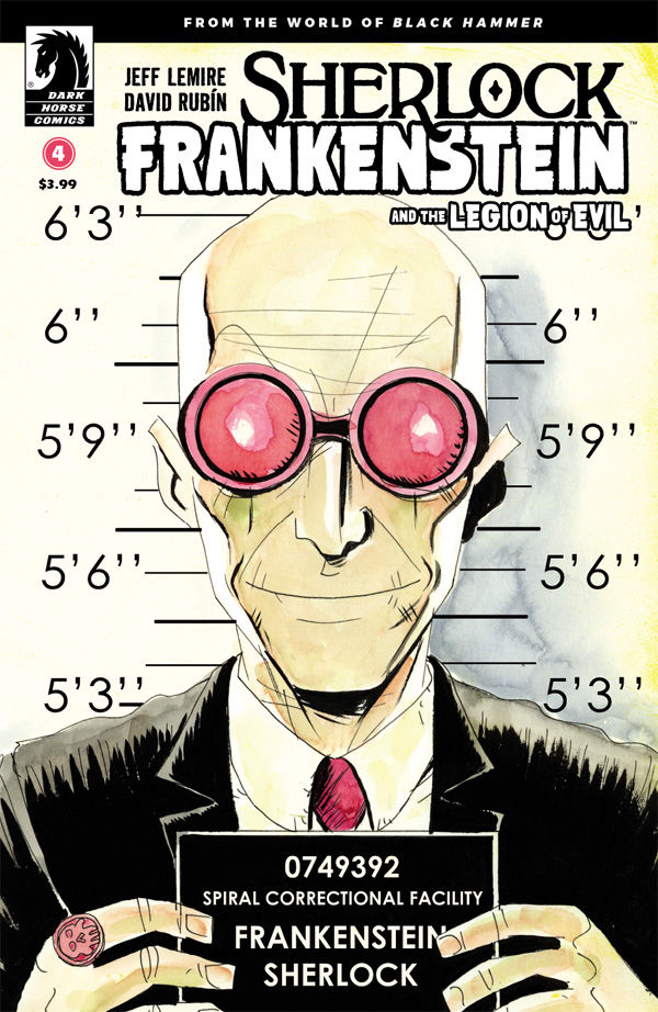 Cover for Sherlock Frankenstein & the Legion of Evil: From the World of Black Hammer #4 (Jeff Lemire Variant Cover) (3001-257)