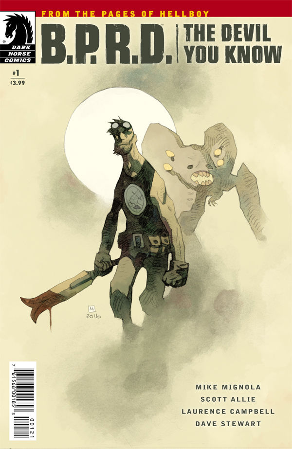 Cover for B.P.R.D.: The Devil You Know #1 (Mike Mignola Variant Cover) (3001-426)