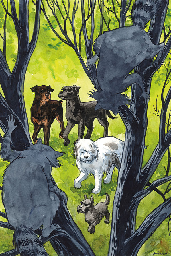 Cover for Beasts of Burden: Wise Dogs and Eldritch Men #4 (Jill Thompson Variant Cover) (3001-569)