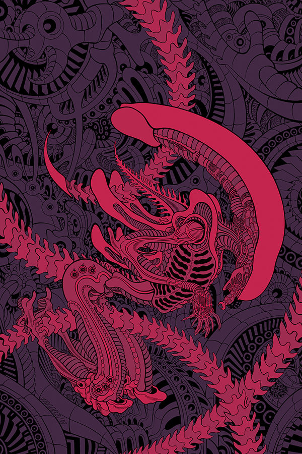 Cover for William Gibson's Alien 3 #4 (Tradd Moore Variant Cover) (3003-266)