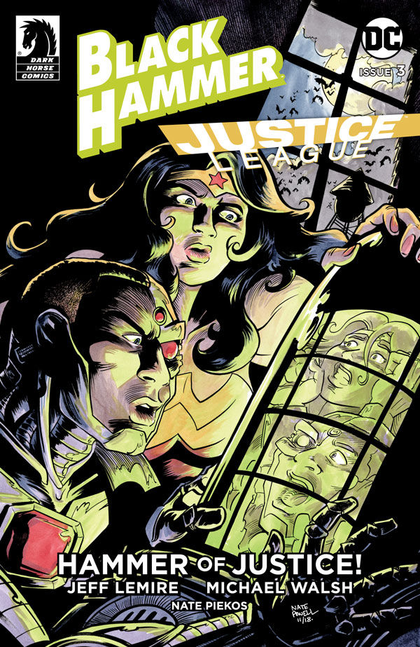 Cover for Black Hammer/Justice League: Hammer of Justice! #3 (Nate Powell Variant Cover) (3003-844)