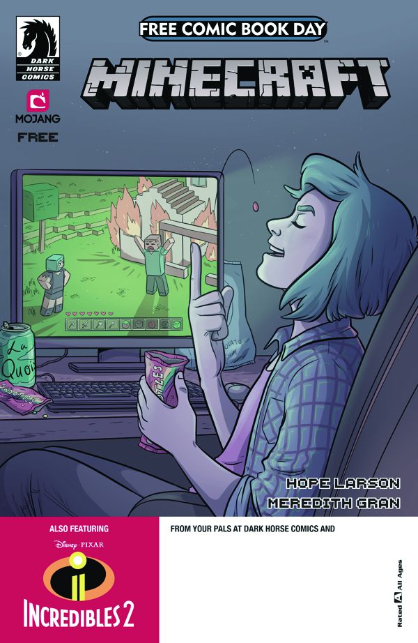 Cover for Free Comic Book Day 2019 (All Ages) Minecraft/Incredibles 2 (3004-249)