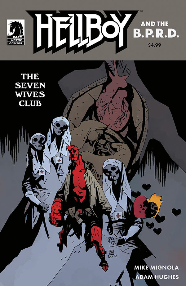 Cover for Hellboy and the B.P.R.D.: The Seven Wives Club one-shot (Mike Mignola Variant Cover) (3005-577)