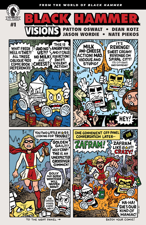 Cover for Black Hammer: Visions #1 (Evan Dorkin with Sarah Dyer Variant Cover) (3007-235)