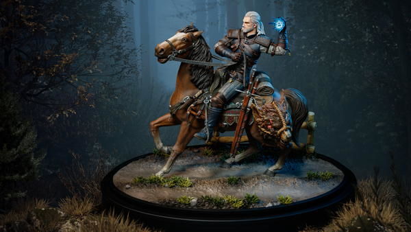 Cover for The Witcher 3 – The Wild Hunt: Geralt and Roach Statue (Dark Horse Direct) (3007-285)