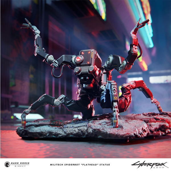 Cover for Cyberpunk 2077: Militech Spiderbot "Flathead" Statue (Dark Horse Direct) (3007-288)