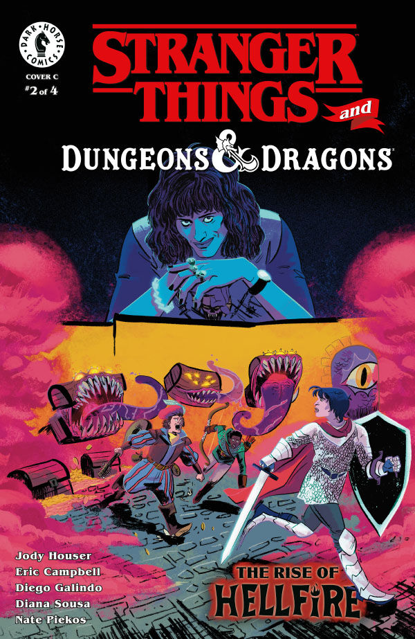 Cover for Stranger Things and Dungeons & Dragons: The Rise of Hellfire #2 (Lauren Knight Variant Cover) (3012-510)
