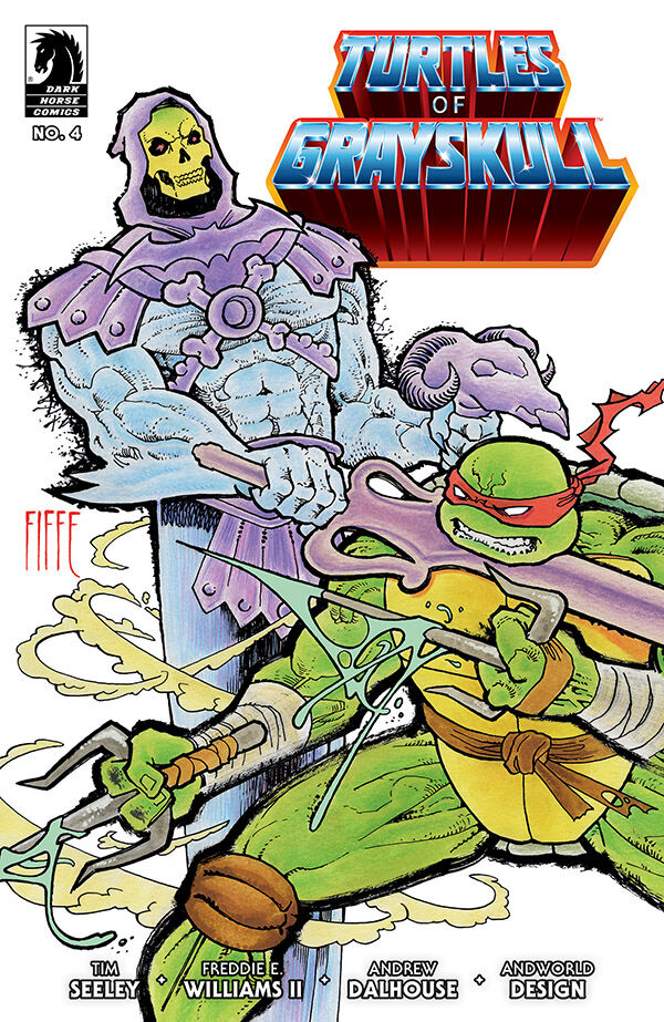 Cover for Masters of the Universe/Teenage Mutant Ninja Turtles: Turtles of Grayskull #4 (Freddie E. Williams II Variant Cover) (3015-839)