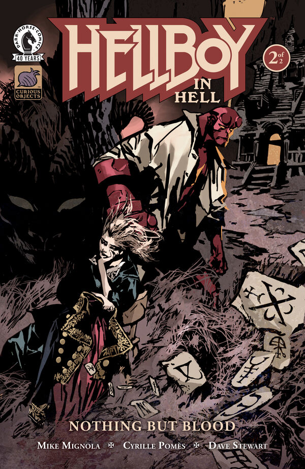 Cover for Hellboy in Hell: Nothing But Blood #2 (Marc Riou Variant Cover) (3018-811)
