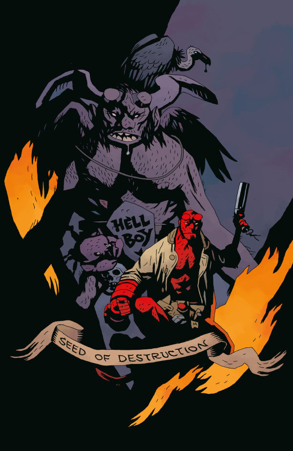 Cover for Hellboy: Seed of Destruction #1 (Facsimile Reprint) (Mike Mignola Variant Cover) (3019-984)
