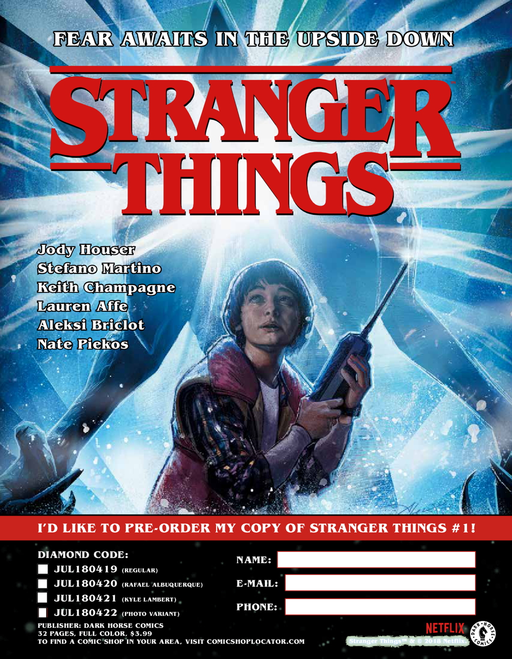 Pre Order Forms For Stranger Things 1 And Mystery Science Theater