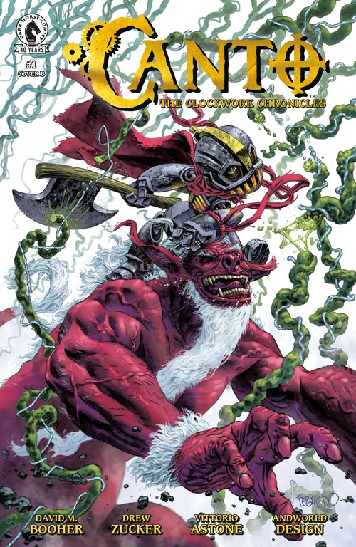 Variant Cover of Canto The Clockwork Chronicles featuring Canto fighting a monster