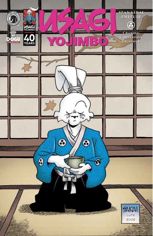 Cover of convention exclusive comic Usagi Yojimbo Chanoyu