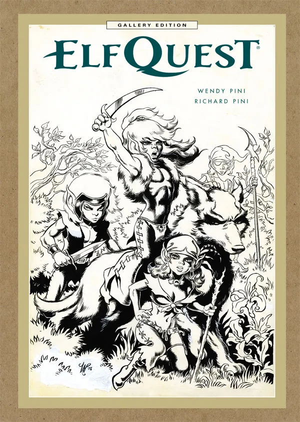 Black and White Sketch cover of ElfQuest The Original Quest Gallery Edition