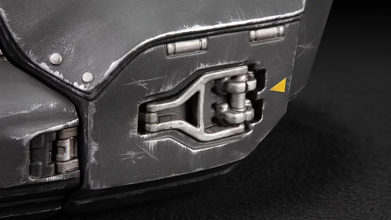 Helldivers 2 B-01 Tactical Helmet 1:1 Wearable Focus on accent o side of helmet Helldivers 2 B-01 Tactical Helmet 1:1 Wearable Focus on accent o side of helmet