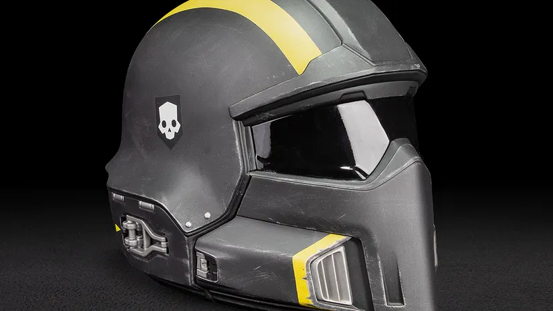 Helldivers 2 Tactical Helmets 1:1 Wearable alternate side facing Helldivers 2 Tactical Helmets 1:1 Wearable alternate side facing