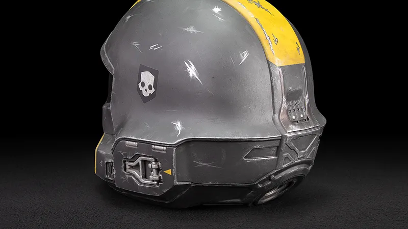Helldivers 2 B-01 Tactical Helmet 1:1 Wearable Rear Facing Helldivers 2 B-01 Tactical Helmet 1:1 Wearable Rear Facing