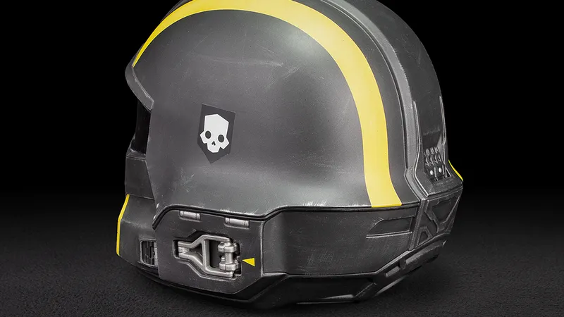 Helldivers 2 Tactical Helmets 1:1 Wearable angled side view from the back Helldivers 2 Tactical Helmets 1:1 Wearable angled side view from the back