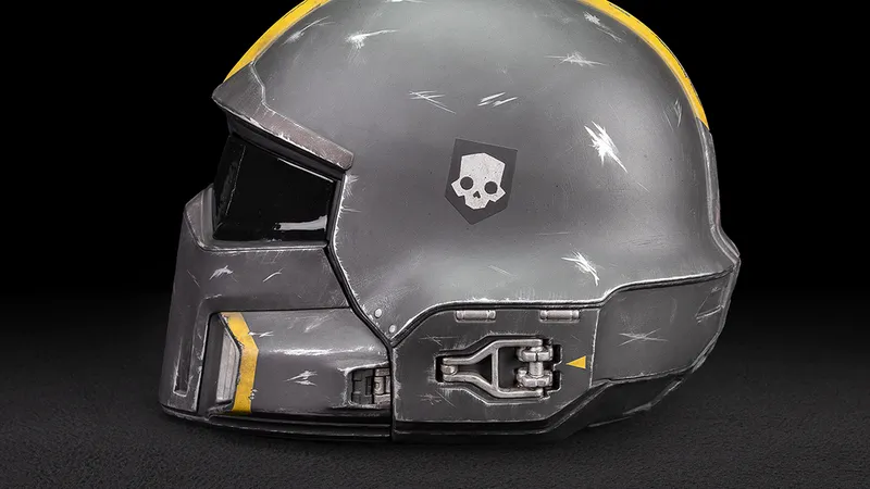 Helldivers 2 B-01 Tactical Helmet 1:1 Wearable Side View Helldivers 2 B-01 Tactical Helmet 1:1 Wearable Side View