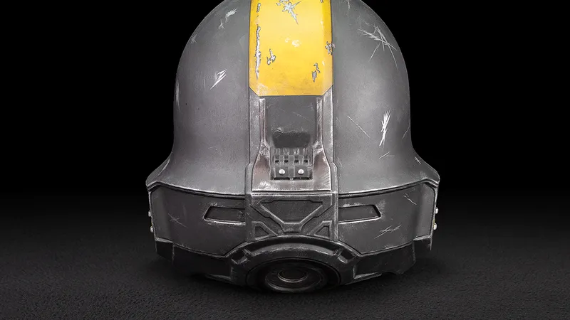 Helldivers 2 B-01 Tactical Helmet 1:1 Wearable Rear View Helldivers 2 B-01 Tactical Helmet 1:1 Wearable Rear View