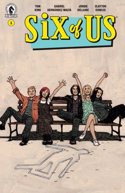 GH Walta cover of issue one of six of us with the whole cast