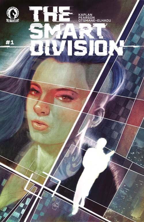 Characters within the smart division are shown with fragmented screen like motifs with crosshairs and silhouettes in this issue #1 cover